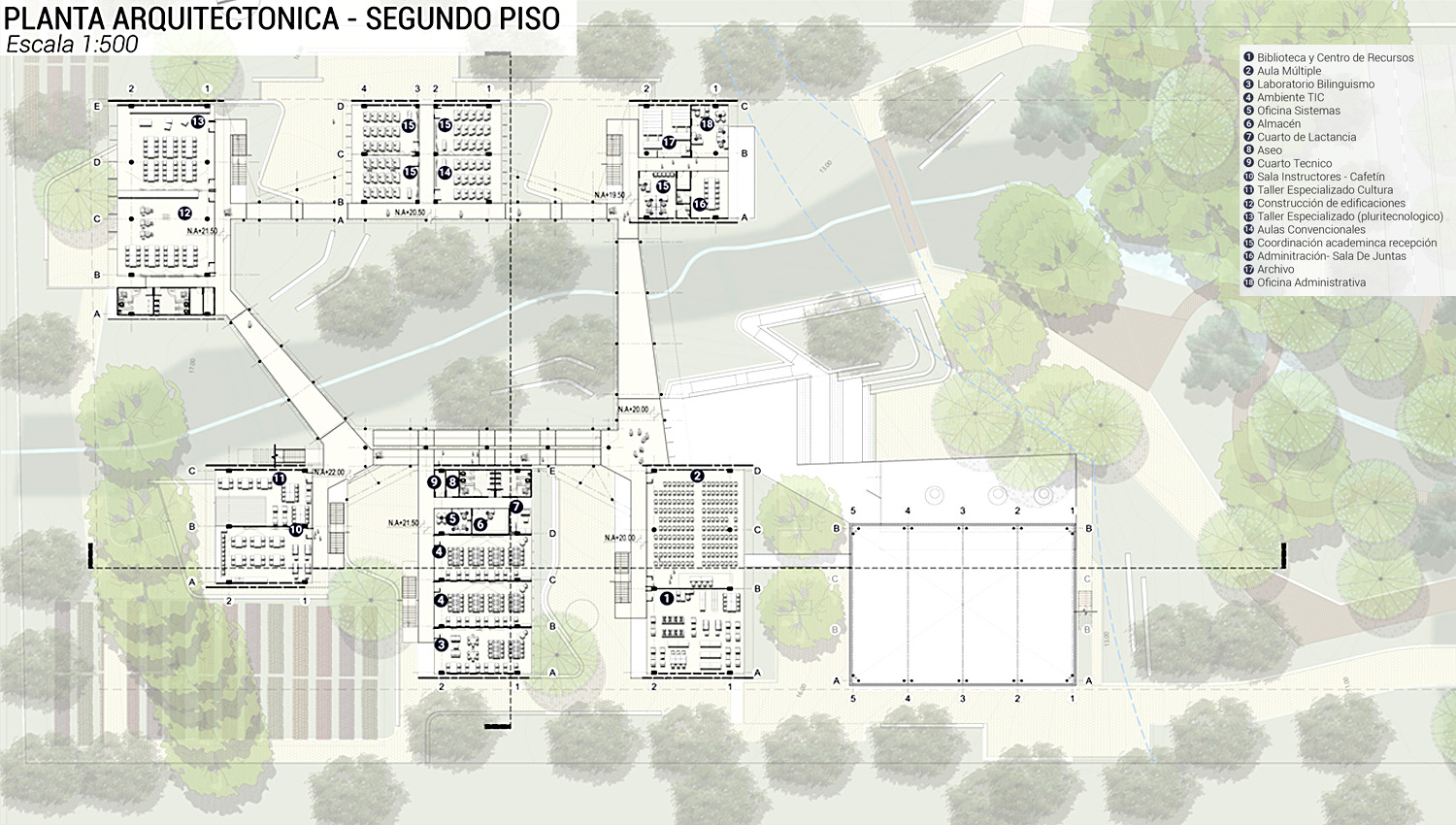 planta arquitectonica segundo piso